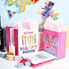 4Pcs 4 Colors Birthday Theme Printed Rectangle Paper Bags with Ribbon Handle ABAG-SP0001-21-4