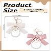 2Pcs 2 Colors Polyester & Zinc Alloy & Resin Keychains AJEW-LP0001-63-2