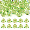 30Pcs UV Plating Acrylic Bead Caps PACR-TA0001-17E-1