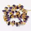 Rough Raw Natural Citrine and Amethyst Beads Strands G-K202-24-2