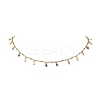 Faceted Round Natural Apatite & Amethyst & Rhodonite & Sunstone & Apatite & Ruby Tassel 304 Stainless Steel Cable Chain Necklaces with Natural Pearl NJEW-JN06470-2