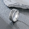 201 Stainless Steel Cross Pattern Finger Rings for Men FS-WGDD078-15-2
