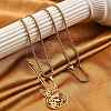 201 Stainless Steel Hollow Guitar Pendant Box Chain Necklaces NJEW-M086-03G-4