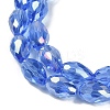Transparent Electroplate Glass Beads Strands EGLA-N013-T10mm-B10-3