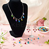 90Pcs 15 Styles Alloy Glass Pendants PALLOY-TA00166-7