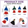30Pcs 3 Styles Polycotton(Polyester Cotton) Tassel Pendant Decorations FIND-TA0009-07-4