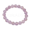 Natural Amethyst Round Beads Stretch Bracelets for Women BJEW-JB12127-02-2