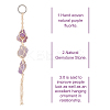 3Pcs 3 Style Irregular Gemstone Hanging Pendant Decoration HJEW-EL0001-08-3