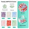 240Pcs 6 Colors UV Plating Acrylic Bead Cap OACR-TA0002-94-4