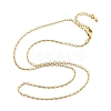 Brass Cable Chain Necklaces for Women NJEW-D302-20G-4