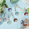 14Pcs 7 Styles Chakra Natural & Synthetic Gemstone Chips Beads & Alloy Tree of Life Pendant Decorations HJEW-FH00150-5
