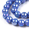 Electroplate Opaque Glass Beads Strands GLAA-T032-P8mm-AB11-3