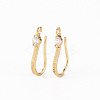 Brass Micro Pave Clear Cubic Zirconia Earring Hooks LS-X-ZIRC-S068-007-NF-1