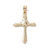 Brass Micro Pave Clear Cubic Zirconia Pendants KK-A212-09A-G-1