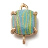 Brass Glass Imitation Gemstone Connector Charms KK-Z076-01G-01-1