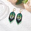 Handmade Glass Seed Beads Dangle Earrings EJEW-MZ00561-01-1