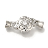 Brass Micro Pave Clear Cubic Zirconia Fold Over Clasps KK-H480-32P-1