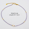 Handmade Natual Pearl & Natural Amethyst & Shell Beaded Necklaces XL1709-7-1