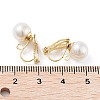 304 Stainless Steel Clip-on Earring Findings with Imitation Pearl Plastic Beaded X-STAS-H216-03B-G-3