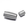 Tarnish Resistant Column 304 Stainless Steel Magnetic Clasps with Glue-in Ends STAS-D059-15C-2