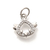 Rack Plating Brass Micro Pave Cubic Zirconia Pendants KK-H508-28P-11-1