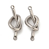 304 Stainless Steel Knot Links Connector Charms STAS-K290-02P-1