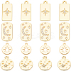 16Pcs 4 Styles Alloy Pendants FIND-SC0021-43-7