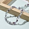 Natural Supper 7 Rutilated Quartz Chip Beaded Necklaces for Men Women NJEW-G159-01P-2