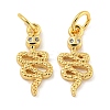 Rack Plating Brass Micro Pave Clear Cubic Zirconia Pendants KK-B093-02G-G-1