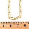 Brass Textured Paperclip Chain Necklaces for Women Men NJEW-F337-02G-01-3
