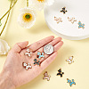 Craftdady 40Pcs 4 Colors Alloy Enamel Pendants ENAM-CD0001-15-4