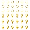 Zinc Alloy Lobster Claw Clasps FIND-FS0002-40G-1