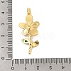 Brass Micro Pave Cubic Zirconia Pendants X-KK-R100-03G-3