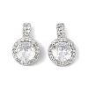 Brass Micro Pave Cubic Zirconia Pendants KK-R219-25P-1
