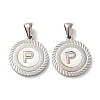 304 Stainless Steel Pendants STAS-I204-P-P-1