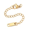 304 Stainless Steel Chain Extender with Oval Charms STAS-G383-09G-2