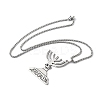 201 Stainless Steel Menorah Pendant Necklaces for Hanukkah NJEW-H065-21P-2