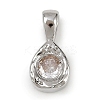 Brass Pave Clear Cubic Zirconia Pendants KK-L238-24P-1