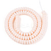 Opaque Solid Color Glass Beads Strands GLAA-N026-3x6mm-01-2