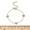 304 Stainless Steel Flower Link Bracelets LS-BJEW-Q040-06G-3