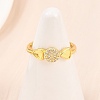 Brass Micro Pave Cubic Zirconia Cuff Rings for Women RJEW-Z113-19-4
