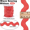 10 Yards Polyester Wavy Fringe Trim Ribbon OCOR-GF0004-25G-2