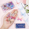 180Pcs 9 Style Two Tone Polyester Fabric Wings Crafts Decoration FIND-SC0004-18-3