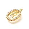 Brass Micro Pave Cubic Zirconia Pendants ZIRC-P123-01G-R01-2