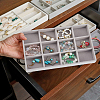 12 Grids Rectangle Wood Covered with Velvet Jewelry Trinket Display Trays AJEW-WH20054-062F-02-6