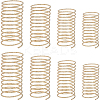 BENECREAT 8Pcs 4 Styles Stackable Brass Wide Band Cuff Ring RJEW-BC0001-01-1
