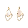 Rack Plating Brass Shell Pendants KK-A183-40G-1