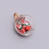Transparent Glass Globe Pendants GLAA-WH0026-01G-1