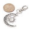 Moon & Sun Alloy Pendant Decorations HJEW-JM01596-03-2