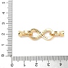 Brass Micro Pave Clear Cubic Zirconia Fold Over Clasps KK-U059-33G-3